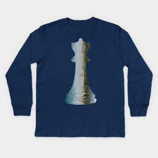 Chess Queen Low Poly Kids Long Sleeve T-Shirt